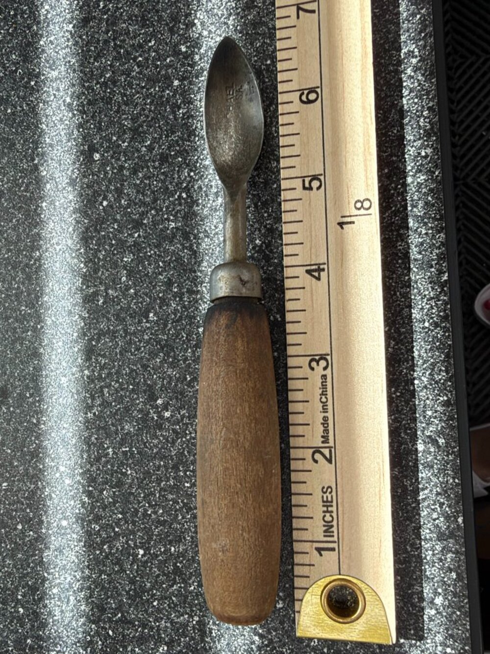Vintage A&J Mfg Co Melon Baller Wood Handle Made in USA Kitchen Utensil